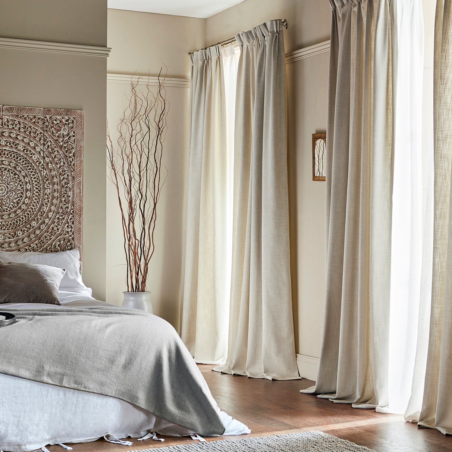 Encanto Shimmering Platinum Curtains