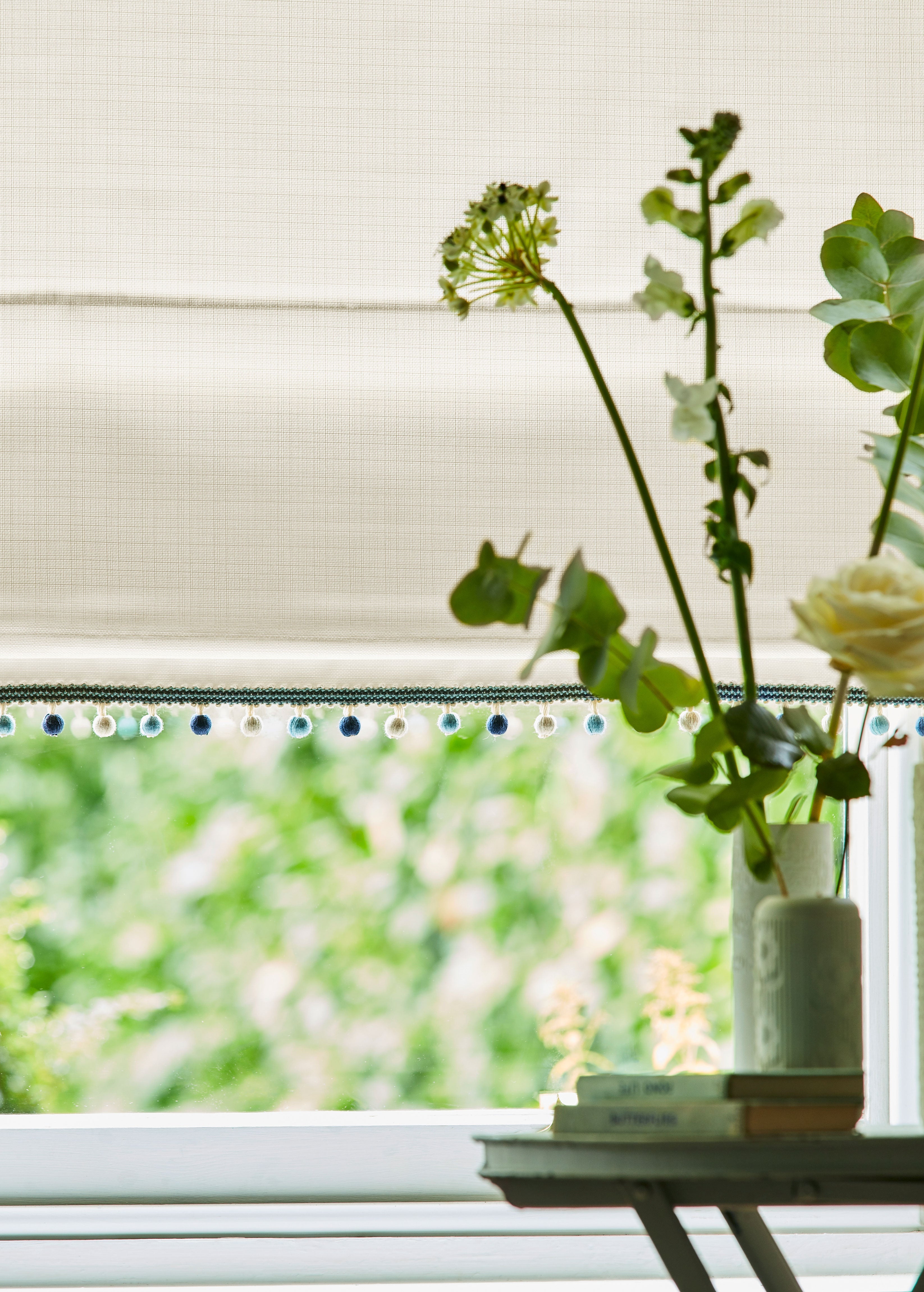 Trimmed Roman Blinds