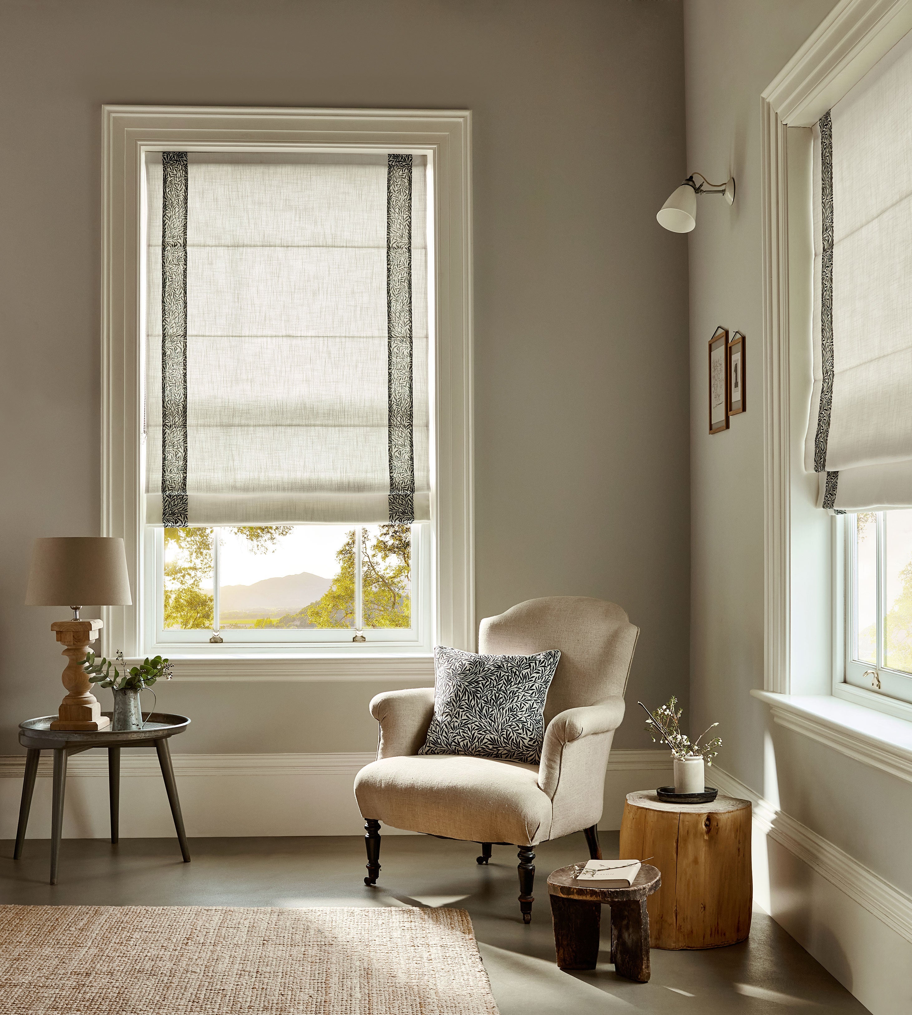 Bordered Roman Blinds