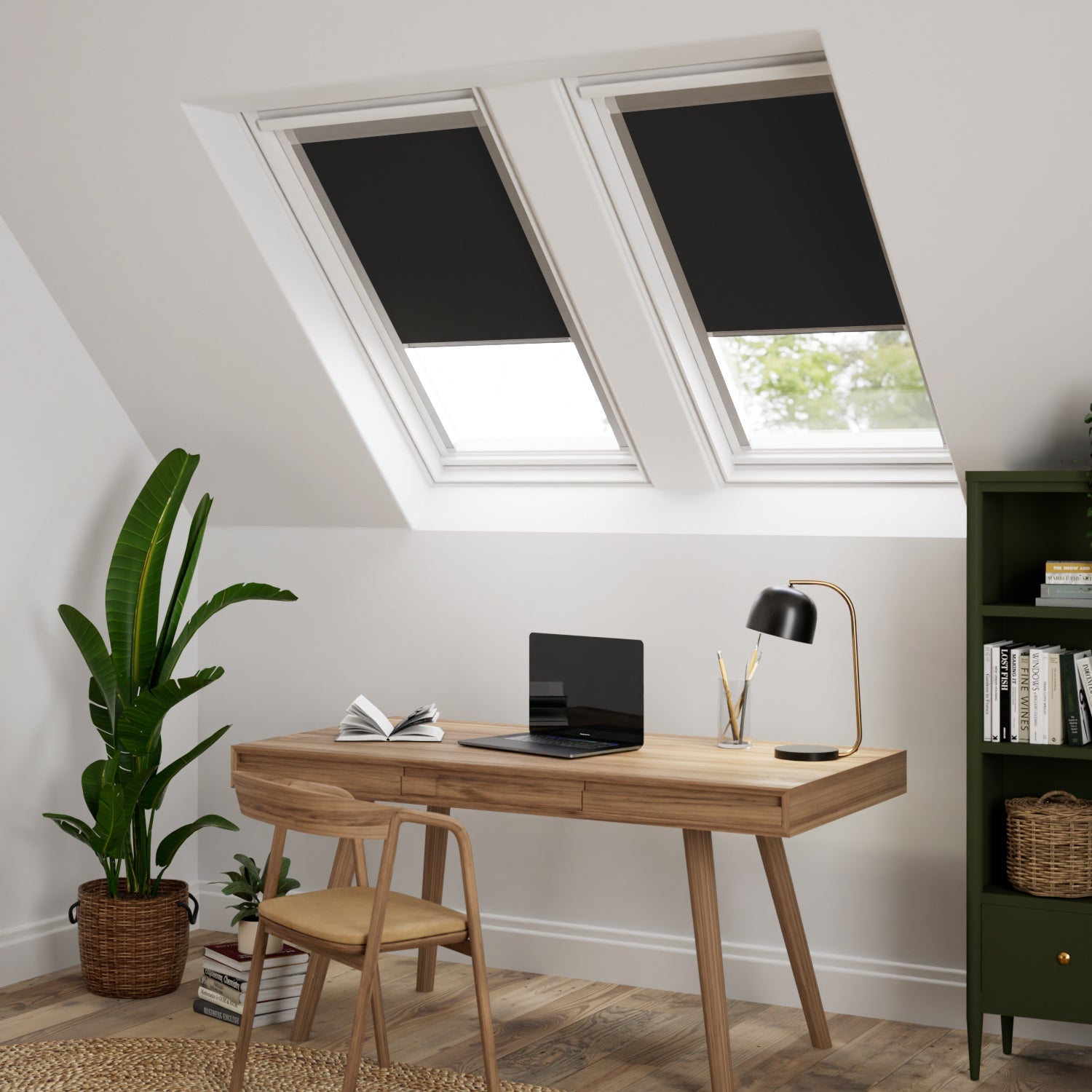 Black Skylight Blinds
