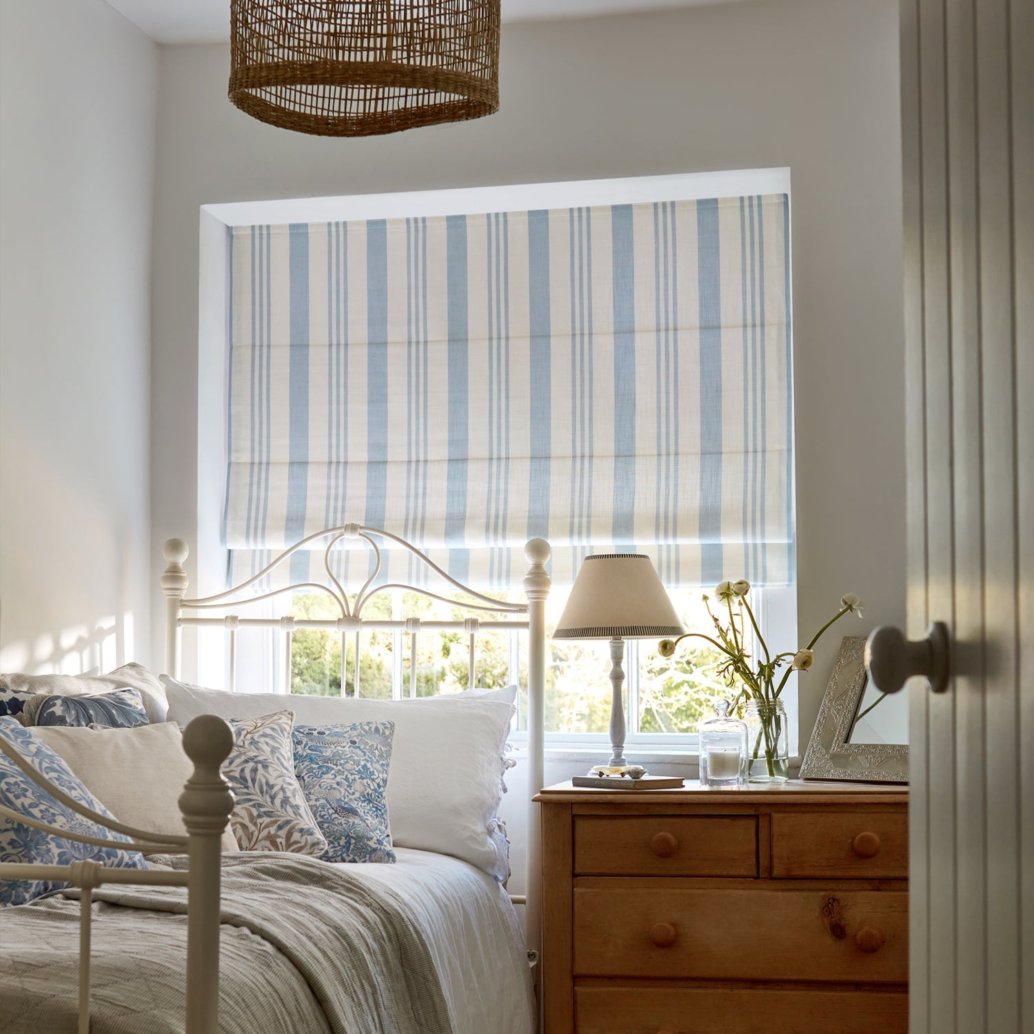 Albany Stripe Ice Roman Blind