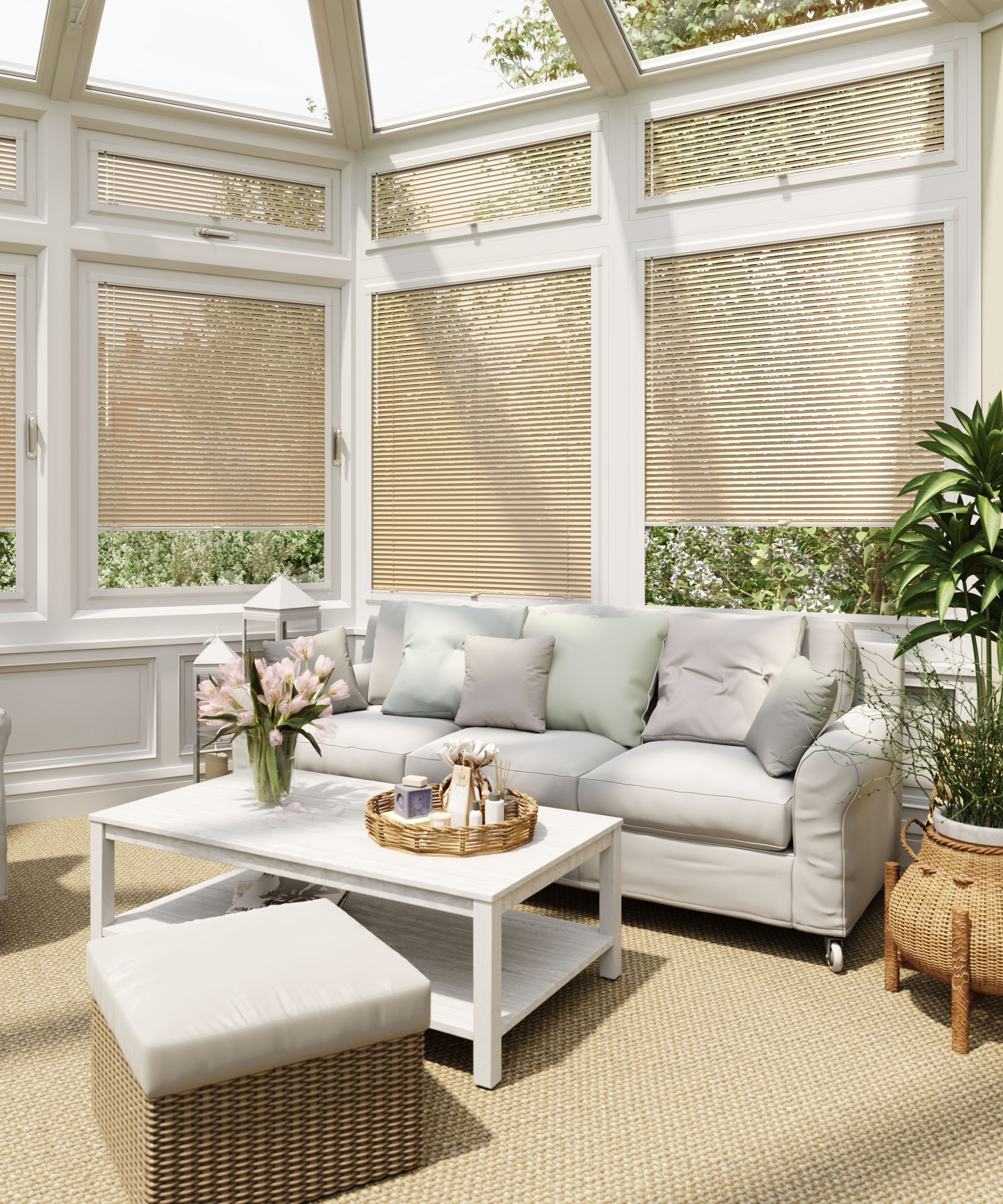 PerfectFIT Woodgrain Maple Venetian Conservatory Blind