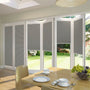 ColorizedZoom BiFold ClickFIT DuoLuxe Pewter Pleated Blind 2047