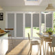 Colorized BiFold ClickFIT DuoLuxe Pewter Pleated Blind 2047