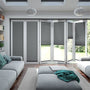 Colorized BiFold ClickFIT Slate Grey Pleated Blind 2059