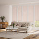 ColorizedZoom BiFold ClickFIT Voile Blush Pink Pleated Blind 2075