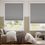 Colorized DuoShade Cordless Grey Weave Thermal Blind