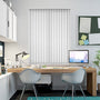 Colorized Helva White Vertical Blind 2826