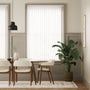 Colorized Diamond Mosaic White Vertical Blind 2889