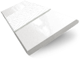 ColorizedSwatch Metropolitan Soft Gloss White & Snow Wooden Blind - 50mm Slat sample image 3114