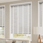 ColorizedZoom Metropolitan Thunder Grey & Parchment Wooden Blind - 50mm Slat 3115