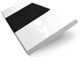 ColorizedSwatch Metropolitan Soft Gloss White & Onyx Wooden Blind - 50mm Slat sample image 3113