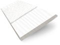 ColorizedSwatch Tampa Alpine White & Igloo Faux Wood Blind - 50mm Slat sample image 3215