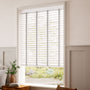 ColorizedZoom Tampa Cool White & Silver Faux Wood Blind - 50mm Slat 3216