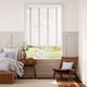 Colorized Tampa Cool White & Silver Faux Wood Blind - 50mm Slat 3216