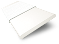 ColorizedSwatch Atlanta Icy White & Igloo Faux Wood Blind - 50mm Slat sample image 3222