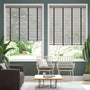 Colorized Atlanta Warm Grey & Midnight Faux Wood Blind - 50mm Slat 3223