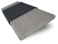 ColorizedSwatch Atlanta Warm Grey & Midnight Faux Wood Blind - 50mm Slat sample image 3223