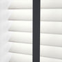 ColorizedPLA Atlanta Winter White & Midnight Faux Wood Blind - 50mm Slat 3225