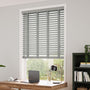 ColorizedZoom Atlanta Warm Grey & Tin Faux Wood Blind - 50mm Slat 3224