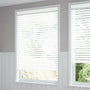 ColorizedZoom Chiffon White Wooden Blind - 50mm Slat 3245