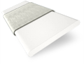 ColorizedSwatch Chiffon White & Chic Grey Wooden Blind - 50mm Slat sample image 3257