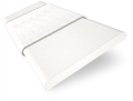 ColorizedSwatch Chiffon White & Glacial White Wooden Blind - 50mm Slat sample image 3259