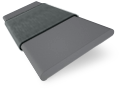 ColorizedSwatch Husky Grey & Lead Wooden Blind - 50mm Slat sample image 3261