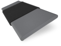 ColorizedSwatch Husky Grey & Noir Wooden Blind - 50mm Slat sample image 3262