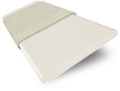 ColorizedSwatch Vintage White & Sage Wooden Blind - 50mm Slat sample image 3270