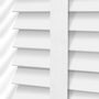 ColorizedPLA Pristine White & Tundra Faux Wood Blind - 50mm Slat 8815