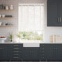 Colorized Pristine White & Tundra Faux Wood Blind - 50mm Slat 8815