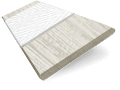 ColorizedSwatch Birch Bark & Chalk Faux Wood Blind - 50mm Slat sample image 3273