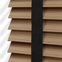 ColorizedPLA Chestnut & Jet Faux Wood Blind - 50mm Slat 3278