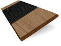 ColorizedSwatch Chestnut & Jet Faux Wood Blind - 50mm Slat sample image 3278