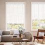 Colorized Alto White & Tundra Faux Wood Blind - 50mm Slat 3272