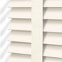 ColorizedPLA Eggshell & Ivory Faux Wood Blind - 50mm Slat 3279