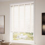 ColorizedZoom Eggshell & Ivory Faux Wood Blind - 50mm Slat 3279