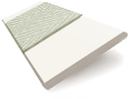 ColorizedSwatch Eggshell & Nickel Faux Wood Blind - 50mm Slat sample image 3280