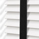 ColorizedPLA Ice White & Jet Faux Wood Blind - 50mm Slat 3283