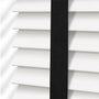 ColorizedPLA Ice White & Jet Faux Wood Blind - 50mm Slat 3283