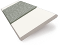 ColorizedSwatch Parchment & Smoke Faux Wood Blind - 50mm Slat sample image 3287