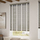 ColorizedZoom Smokey Ash & Chalk Faux Wood Blind - 50mm Slat 3289