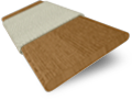 ColorizedSwatch Macadamia Oak & Alabaster Wooden Blind - 50mm Slat sample image 3293