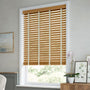 ColorizedZoom Macadamia Oak & Alabaster Wooden Blind - 50mm Slat 3293