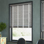 ColorizedZoom Ash Grey Grain & Chalk Faux Wood Blind - 50mm Slat 3296