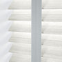 ColorizedPLA Chalk White Grain & Smoke Faux Wood Blind - 50mm Slat