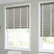 ColorizedZoom Cobblestone Grey & Chalk Faux Wood Blind - 50mm Slat 3300