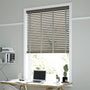ColorizedZoom Cobblestone Grey & Smoke Faux Wood Blind - 50mm Slat 3301