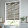 ColorizedZoom Grey Silver Grain & Warm Grey Faux Wood Blind - 50mm Slat 3303